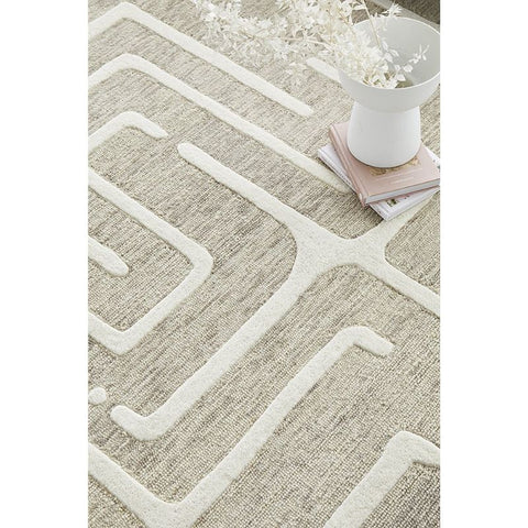 Summit Maze Linen Rug - Glicks Furniture