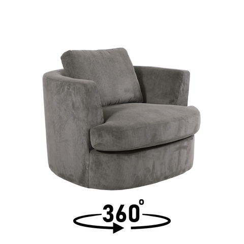 Adam Swivel Armchair Grey