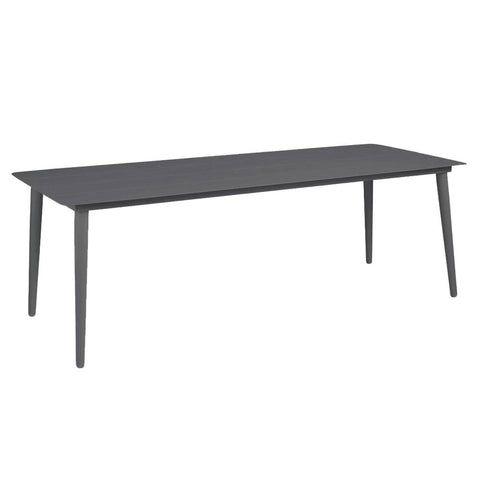 Sicily Outdoor Aluminium Dining Table Charcoal 220cm