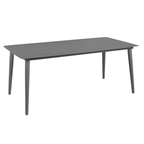 Sicily Outdoor Aluminium Dining Table Charcoal 180cm