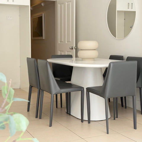 Lorenzo Oval Dining Table White 160cm