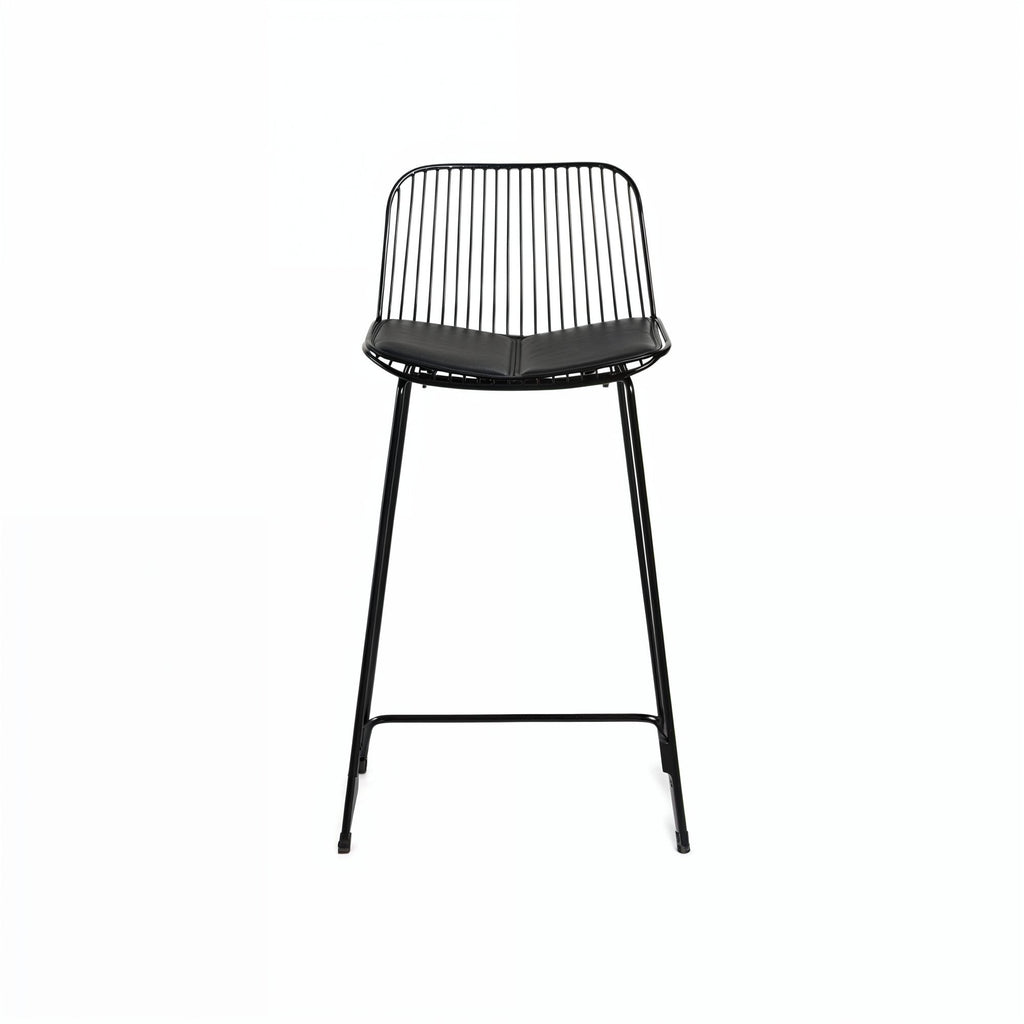 Roy Mesh Barstool PU Seat 65cm Black Glicks Furniture