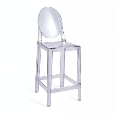 Ghost Bar Stool With Back Clear Philippe Starck Replica - Glicks Furniture