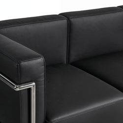 Le Corbusier LC3 Leather 3 Seater Black Replica
