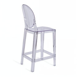 Ghost Bar Stool With Back Clear Philippe Starck Replica