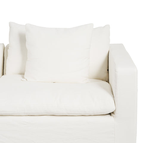 Milan Modular White Fabric Sofa 3 Piece - Glicks Furniture