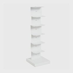 Lazaro 6-Tier Bookshelf White