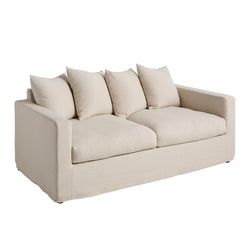 Hampton 2 Seater Fabric Sofa Ivory