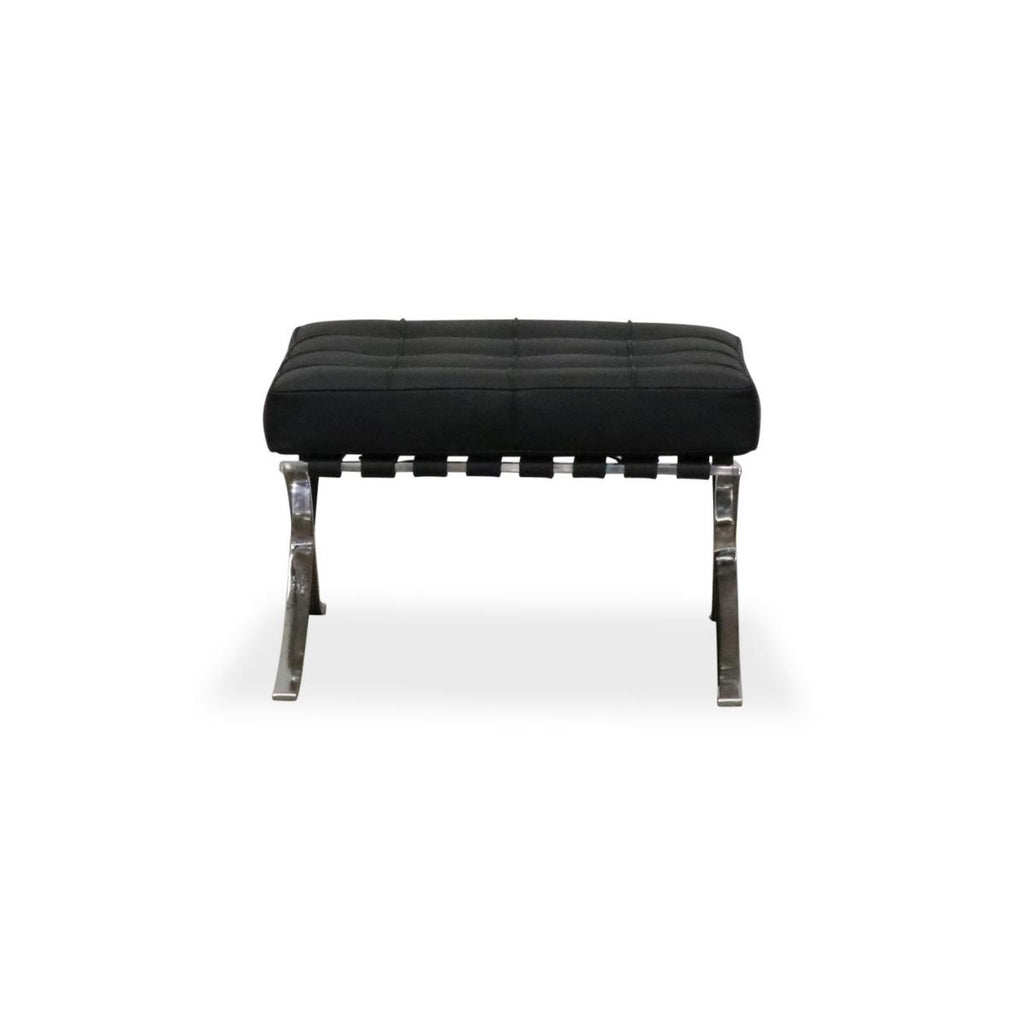 Barcelona Stool Black Leather Replica Glicks Furniture