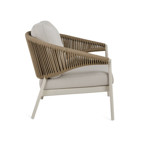 Mykonos Outdoor Lounge Chair Ivory White - Glicks Furniture