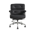 Eames Office Work Chair Black Genuine Leather Replica - Glicks Furniture