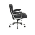 Eames Office Work Chair Black Genuine Leather Replica - Glicks Furniture