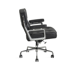 Eames Office Work Chair Black Genuine Leather Replica