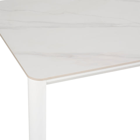 Mykonos Outdoor Dining Table White Sintered Stone - Glicks Furniture