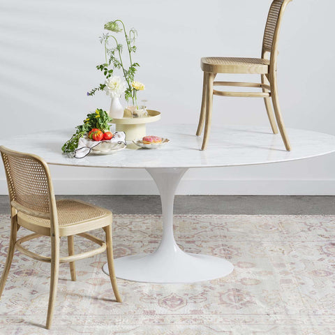 Tulip Dining Table Round Marble 120cm Eero Saarinen Replica - Glicks Furniture