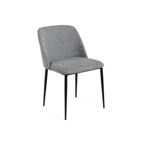 Dalia Dining Chair Fabric Black Steel Leg