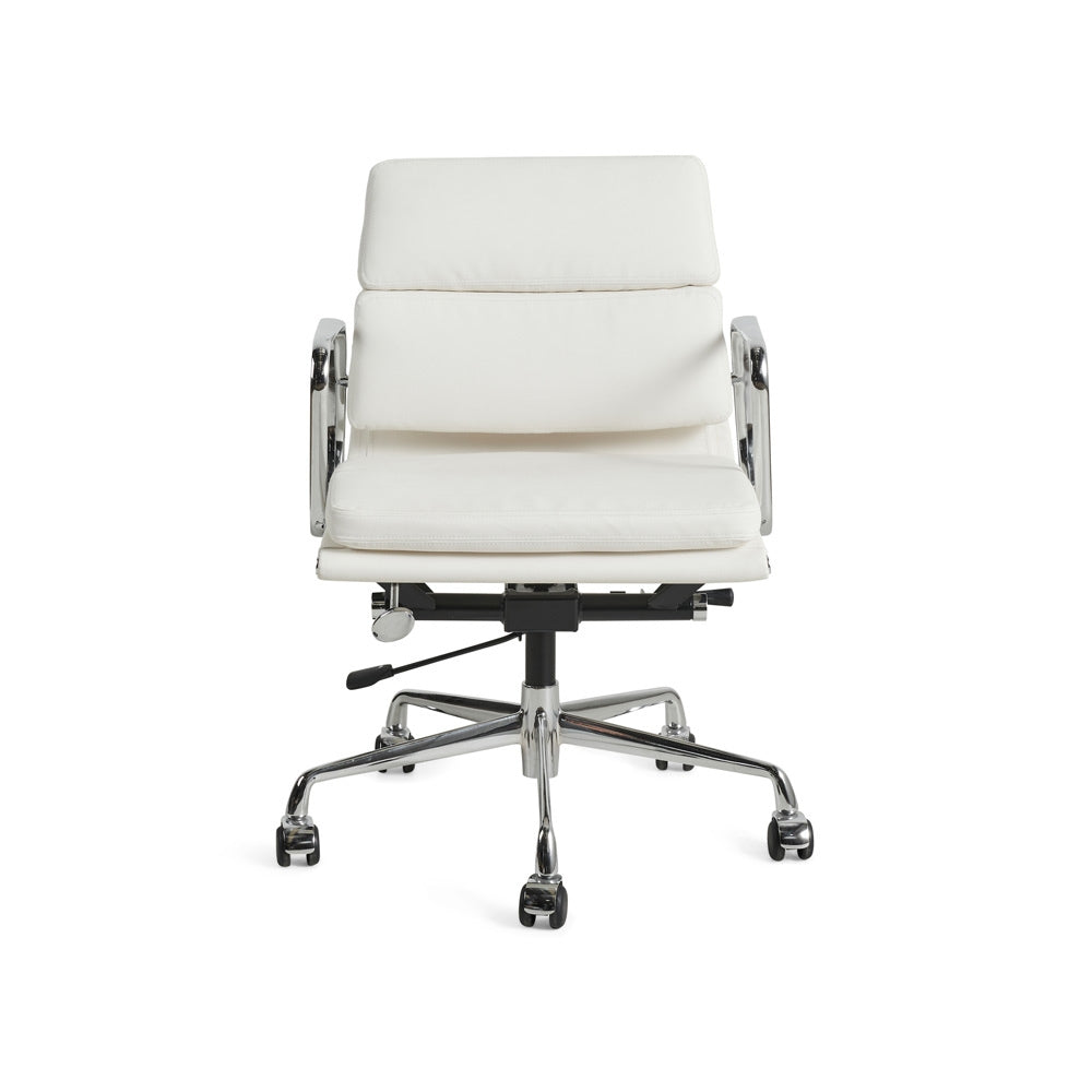 Eames Office Chair Replica Low Thick Back Chrome Frame – Glicks Furniture
