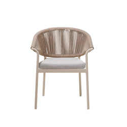 Mykonos Outdoor Dining Chair Ivory White