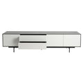 Argo Large Entertainment Unit 208cm Grey White - Glicks Furniture