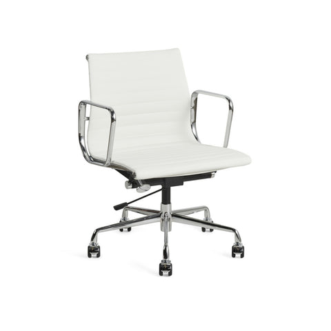 Eames Office Chair Replica Thin Low Back Chrome Frame - Glicks Furniture