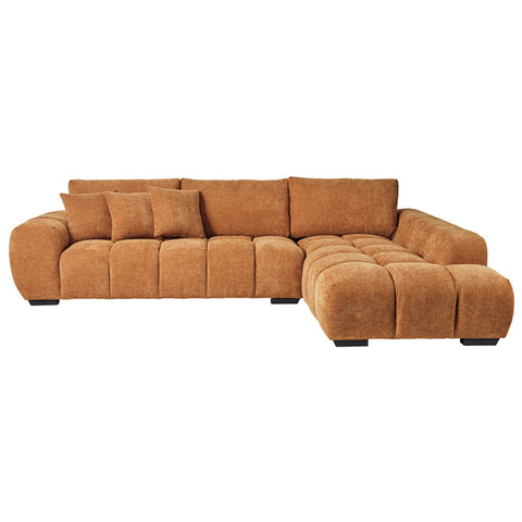 Sienna Fabric Chaise Lounge Terracotta