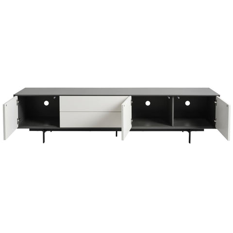 Argo Large Entertainment Unit 208cm Grey White - Glicks Furniture