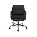 Eames Office Chair Replica Low Thick Back Black Frame - Glicks Furniture