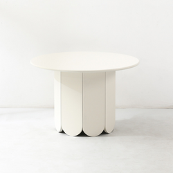 Ruby Round Coffee Table White 70cm