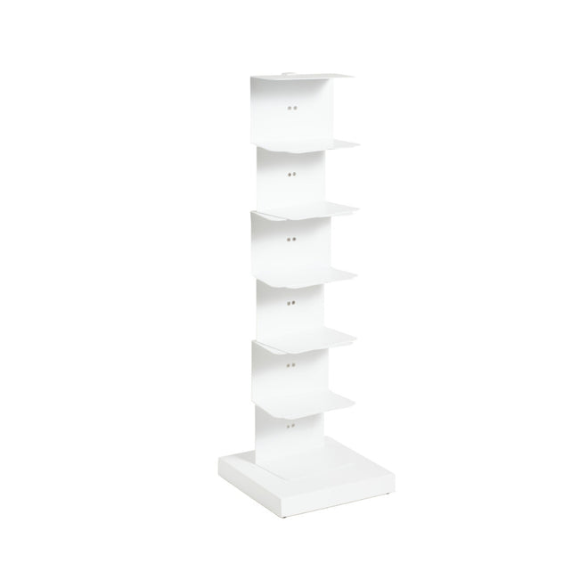 Lazaro 6-Tier Bookshelf White