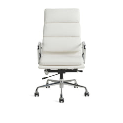 Eames Office Chair Replica High Thick Back Chrome Frame