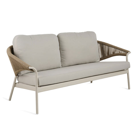 Mykonos Outdoor 3 Seater Sofa Ivory White - Glicks Furniture