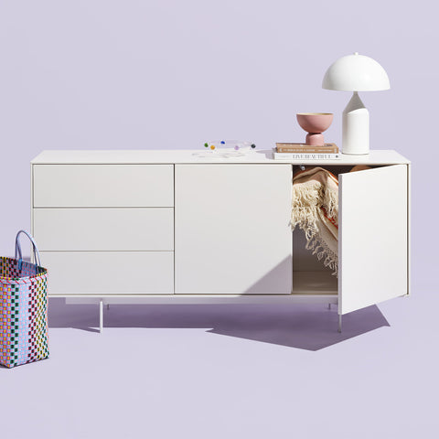 Argo Large Sideboard 208CM Matte White - Glicks Furniture