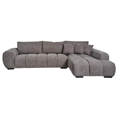 Sienna Fabric Chaise Lounge Grey