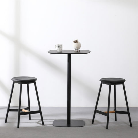 Jordan Square Bar Table Black 103cm