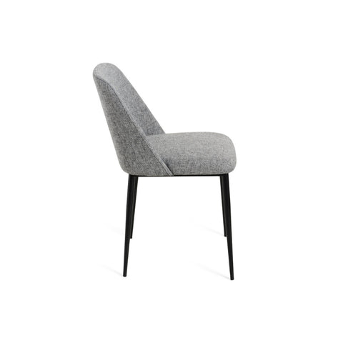 Dalia Dining Chair Fabric Black Steel Leg