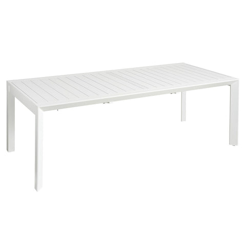 Manchester Outdoor Extension Aluminium Dining Table white - Glicks Furniture