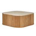 Travertine Oak Coffee Table Square 90cm - Glicks Furniture