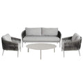 Noosa Outdoor 4 Piece Lounge Set Grey - Glicks Furniture