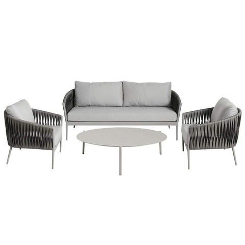 Noosa Outdoor 4 Piece Lounge Set Grey