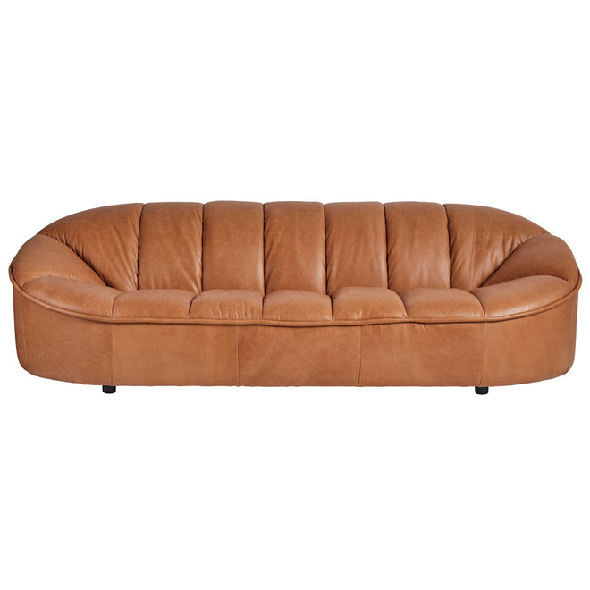 Venice 3 Seater Tan Leather Sofa
