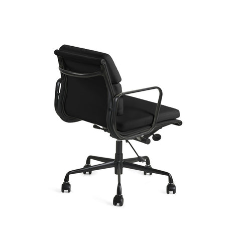 Eames Office Chair Replica Low Thick Back Black Frame - Glicks Furniture