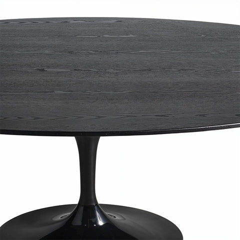 Tulip Oval Dining Table 200cm Black Ash Top Eero Saarinen Replica