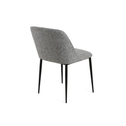 Dalia Dining Chair Fabric Black Steel Leg
