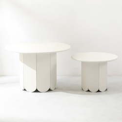 Ruby Round Coffee Table White 50cm