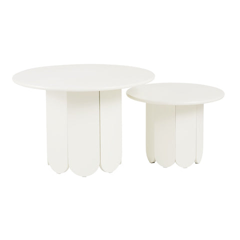 Ruby Round Side Table White 50cm - Glicks Furniture