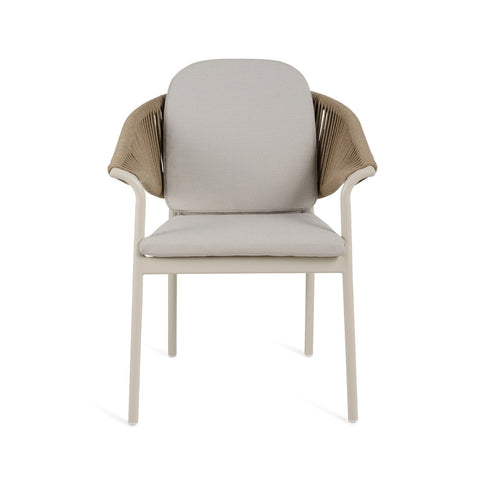 Mykonos Outdoor Dining Chair Ivory White