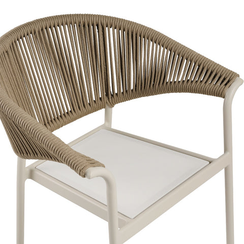 Mykonos Outdoor Dining Chair Ivory White - Glicks Furniture