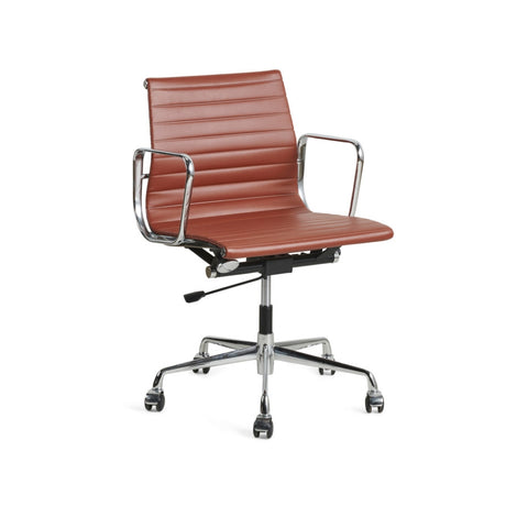 Eames Office Chair Replica Thin Low Back Chrome Frame - Glicks Furniture