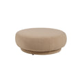 Jamison Round Fabric Ottoman Beige - Glicks Furniture