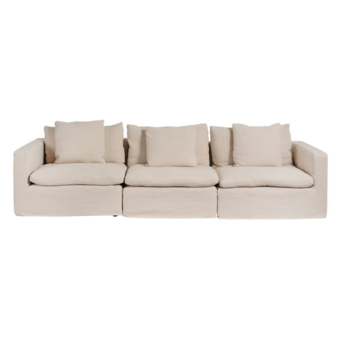 Milan Modular Beige Fabric Sofa 3 Piece - Glicks Furniture